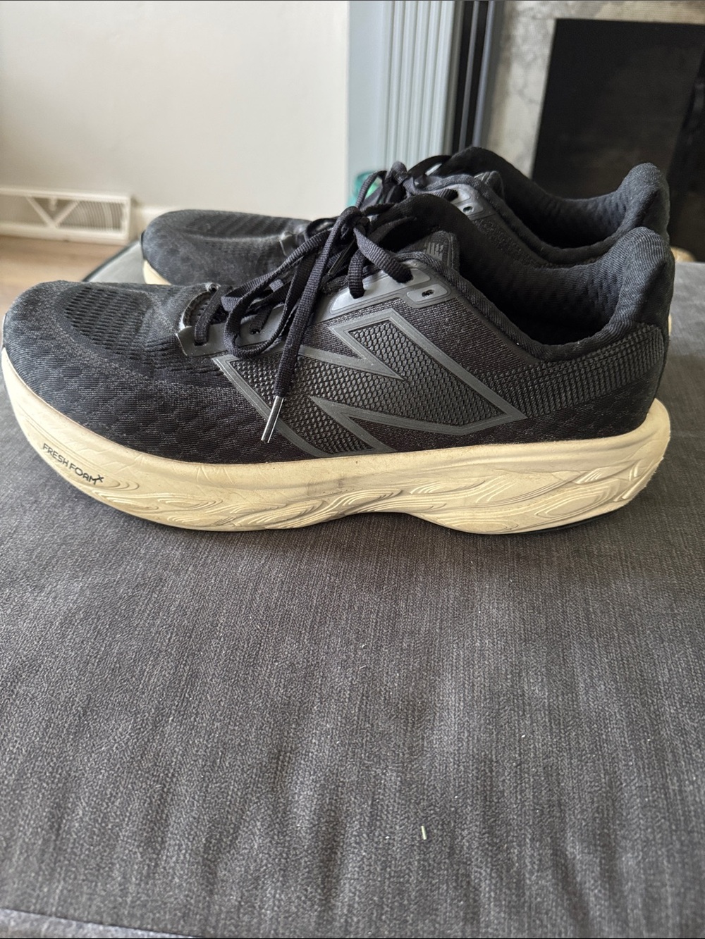New Balance Men's Black Slide Sandals with Cushioned Footbed